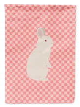 Load image into Gallery viewer, New Zealand White Rabbit Pink Check Flag Canvas House Size BB7965CHF