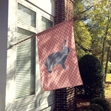 Load image into Gallery viewer, Giant Chinchilla Rabbit Pink Check Flag Canvas House Size BB7966CHF