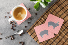 Load image into Gallery viewer, Giant Chinchilla Rabbit Pink Check Foam Coaster  BB7966FC