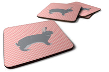 Load image into Gallery viewer, Giant Chinchilla Rabbit Pink Check Foam Coaster  BB7966FC