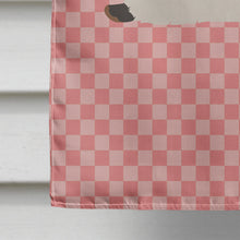 Load image into Gallery viewer, California White Rabbit Pink Check Flag Canvas House Size BB7967CHF