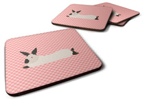 Load image into Gallery viewer, California White Rabbit Pink Check Foam Coaster  BB7967FC