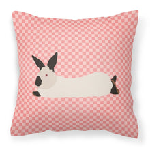 Load image into Gallery viewer, California White Rabbit Pink Check Fabric Decorative Pillow BB7967PW1818