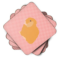 Load image into Gallery viewer, Holland Lop Rabbit Pink Check Foam Coaster  BB7968FC