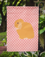 Load image into Gallery viewer, Holland Lop Rabbit Pink Check Garden Flag - Outdoor Decorative Yard Flag BB7968GF
