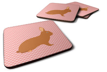 Load image into Gallery viewer, Rex Rabbit Pink Check Foam Coaster  BB7969FC