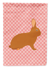 Load image into Gallery viewer, Rex Rabbit Pink Check Garden Flag - Outdoor Decorative Yard Flag