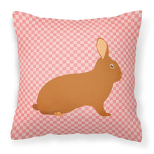 Load image into Gallery viewer, Rex Rabbit Pink Check Fabric Decorative Pillow BB7969PW1818