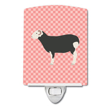 Load image into Gallery viewer, Herwick Sheep Pink Check Ceramic Night Light BB7970CNL