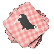 Load image into Gallery viewer, Herwick Sheep Pink Check Foam Coaster  BB7970FC