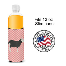 Load image into Gallery viewer, Herwick Sheep Pink Check   Hugger for slim cans