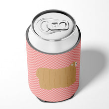 Load image into Gallery viewer, Lincoln Longwool Sheep Pink Check Can or Bottle Hugger BB7971CC