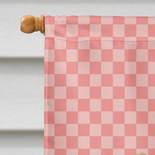 Load image into Gallery viewer, Lincoln Longwool Sheep Pink Check Flag Canvas House Size BB7971CHF