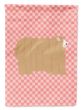 Load image into Gallery viewer, Lincoln Longwool Sheep Pink Check Garden Flag - Outdoor Decorative Yard Flag