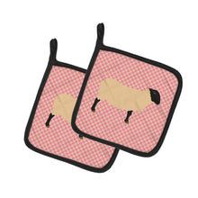 Load image into Gallery viewer, Suffolk Sheep Pink Check Pot Holders - Set of 2 - Heat-Resistant Kitchen Essentials BB7972PTHD