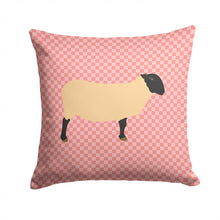 Load image into Gallery viewer, Suffolk Sheep Pink Check Throw Pillow - 14x14 Decorative Pillow – Art for Your Home &amp; Patio BB7972PW1414
