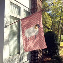 Load image into Gallery viewer, Scottish Blackface Sheep Pink Check Flag Canvas House Size BB7973CHF