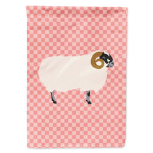 Load image into Gallery viewer, Scottish Blackface Sheep Pink Check Flag Canvas House Size BB7973CHF