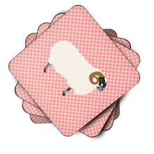 Load image into Gallery viewer, Scottish Blackface Sheep Pink Check Foam Coaster  BB7973FC