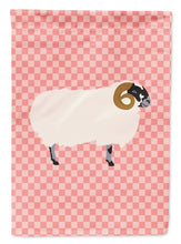 Load image into Gallery viewer, Scottish Blackface Sheep Pink Check Garden Flag - Outdoor Decorative Yard Flag
