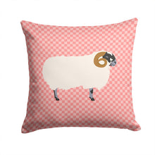 Load image into Gallery viewer, Scottish Blackface Sheep Pink Check Throw Pillow - 14x14 Decorative Pillow – Art for Your Home &amp; Patio BB7973PW1414