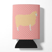 Load image into Gallery viewer, English Leicester Longwool Sheep Pink Check Can or Bottle Hugger BB7974CC