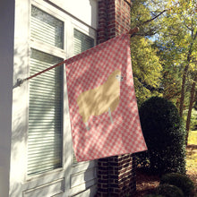 Load image into Gallery viewer, English Leicester Longwool Sheep Pink Check Flag Canvas House Size BB7974CHF