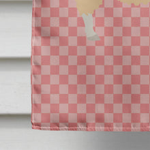 Load image into Gallery viewer, English Leicester Longwool Sheep Pink Check Flag Canvas House Size BB7974CHF