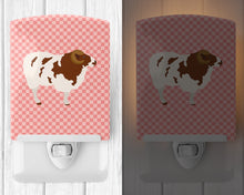 Load image into Gallery viewer, Jacob Sheep Pink Check Ceramic Night Light BB7975CNL