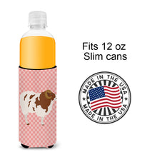Load image into Gallery viewer, Jacob Sheep Pink Check   Hugger for slim cans