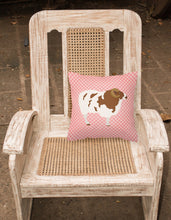 Load image into Gallery viewer, Jacob Sheep Pink Check Fabric Decorative Pillow BB7975PW1818