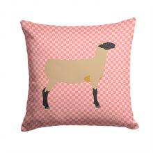 Load image into Gallery viewer, Hampshire Down Sheep Pink Check Throw Pillow - 14x14 Decorative Pillow – Art for Your Home &amp; Patio BB7976PW1414