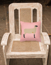 Load image into Gallery viewer, Hampshire Down Sheep Pink Check Fabric Decorative Pillow BB7976PW1818