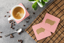 Load image into Gallery viewer, East Friesian Sheep Pink Check Foam Coaster  BB7977FC