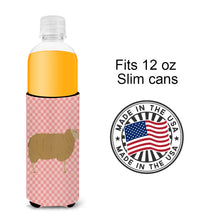 Load image into Gallery viewer, East Friesian Sheep Pink Check   Hugger for slim cans