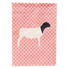 Load image into Gallery viewer, Dorper Sheep Pink Check Flag Canvas House Size BB7978CHF