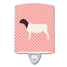 Load image into Gallery viewer, Dorper Sheep Pink Check Ceramic Night Light BB7978CNL
