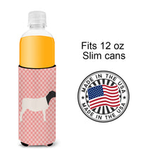 Load image into Gallery viewer, Dorper Sheep Pink Check   Hugger for slim cans