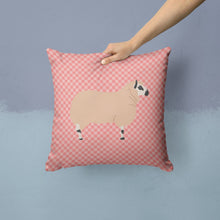 Load image into Gallery viewer, Kerry Hill Sheep Pink Check Throw Pillow - 14x14 Decorative Pillow – Art for Your Home &amp; Patio BB7979PW1414