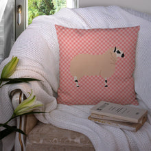 Load image into Gallery viewer, Kerry Hill Sheep Pink Check Throw Pillow - 14x14 Decorative Pillow – Art for Your Home &amp; Patio BB7979PW1414