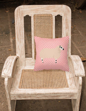 Load image into Gallery viewer, Kerry Hill Sheep Pink Check Fabric Decorative Pillow BB7979PW1818