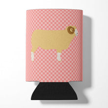 Load image into Gallery viewer, Horned Dorset Sheep Pink Check Can or Bottle Hugger BB7980CC