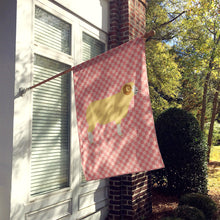 Load image into Gallery viewer, Horned Dorset Sheep Pink Check Flag Canvas House Size BB7980CHF