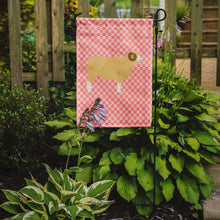 Load image into Gallery viewer, Horned Dorset Sheep Pink Check Garden Flag - Outdoor Decorative Yard Flag