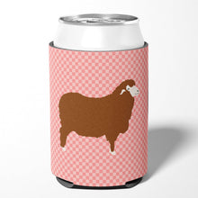 Load image into Gallery viewer, Merino Sheep Pink Check Can or Bottle Hugger BB7981CC