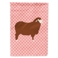 Load image into Gallery viewer, Merino Sheep Pink Check Flag Canvas House Size BB7981CHF