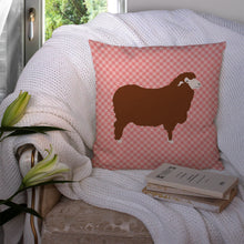 Load image into Gallery viewer, Merino Sheep Pink Check Throw Pillow - 14x14 Decorative Pillow – Art for Your Home &amp; Patio BB7981PW1414