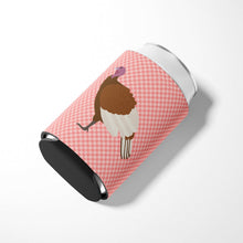Load image into Gallery viewer, Bourbon Red Turkey Hen Pink Check Can or Bottle Hugger BB7982CC
