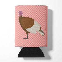 Load image into Gallery viewer, Bourbon Red Turkey Hen Pink Check Can or Bottle Hugger BB7982CC