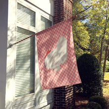 Load image into Gallery viewer, White Holland Turkey Pink Check Flag Canvas House Size BB7983CHF